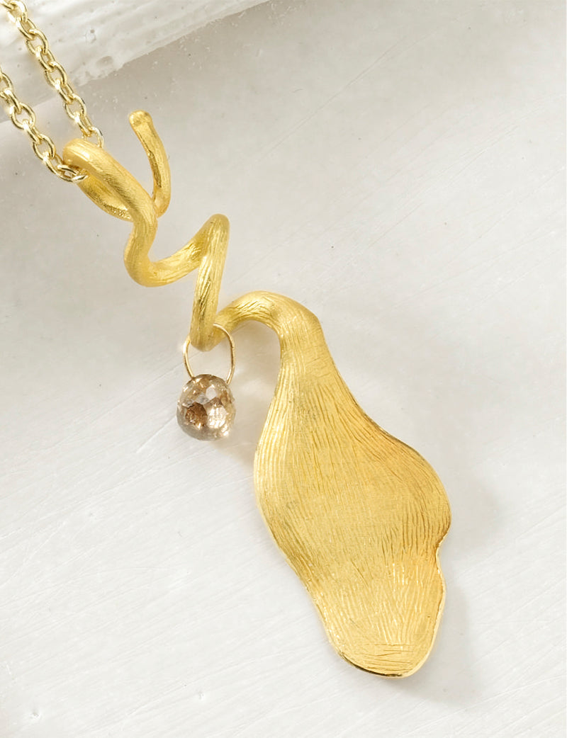 Anhänger "Leaf" in 18kt Gold