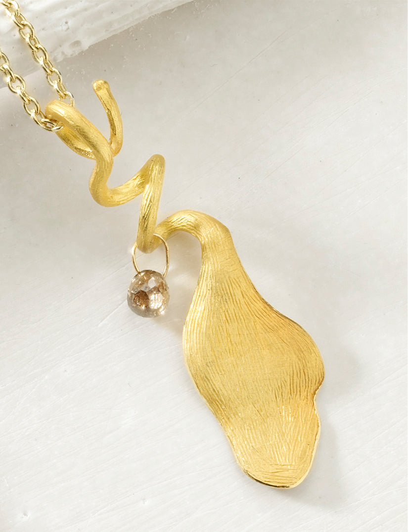 Pendant "Leaf" in 18kt Gold
